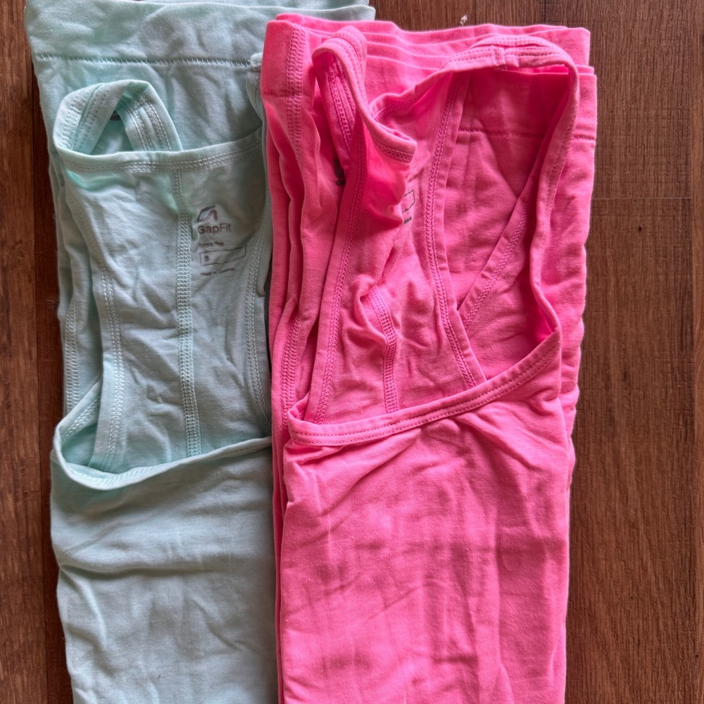 GAP Body 2 Tank Tops - Mint Green & Hot Pink Bundle